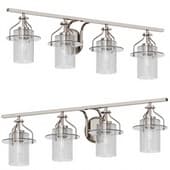 Everett Polished Nickel Four Light Bath Vanity