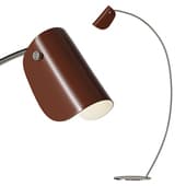 Curve Floor Lamp in Chrome & Red