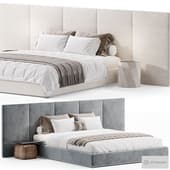 Charcoal velvet King Bed
