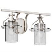 Everett Polished Nickel Two Light Bath Vanity