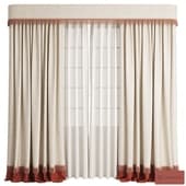 Curtains 154/ шторы с ламбрекеном и бахромой