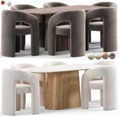 Стул Prato ogogo и Eettafel Santiago Woodvineer Махам