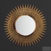 Gold embossed feather wall mirror pre order for april