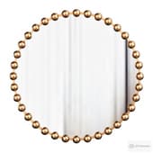 Dia marlowe round decorative wall mirror gold