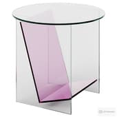 Glas-Beistelltisch Tabloid in Transparent Rosa by Westwing