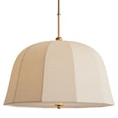 Allegra Rattan and Linen Dome Pendant Light