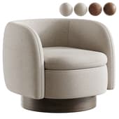 Muir Taupe Velvet Swivel Chair