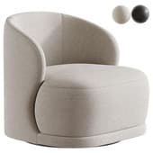Stith Velvet Upholstered Swivel Barrel Chair