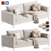 Sofa Cucita 3 osobowa Westwing Collection by westwing.pl