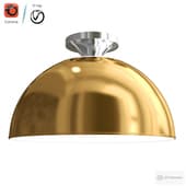 Sculptural Metal Flushmount