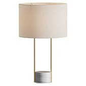 West Elm Industrial Outline Marble Linen Table Lamp