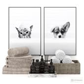 Bathroom set/ Декоративный набор для санузла
