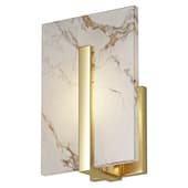 Traditional Chinese Marble Copper Square Wall Sconce