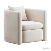 Bacall Curved Swivel armchair