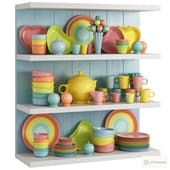 Набор яркой посуды/ dishes set 06