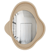  wooden framed mirror 3d model