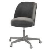 Restoration Hardware Alessa Leather Desk Chair - Pewter