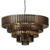 Trihedron Smoky 14 Light Chandelier