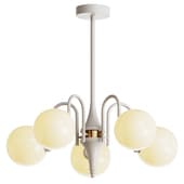 Cream Glass Ball Chandelier