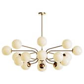 Frosted Glass Globe Bubble Sputnik Chandelier