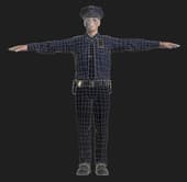 3d-модель полицейского