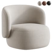 Pietra Curved Swivel Armchair