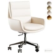 Sergio beige swivel office chair