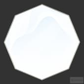 Octagon shallow framed wall mirror