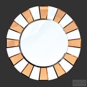 Contemporary round italian designer wall mirror