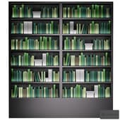 Panel with decorative books