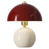 Burgundy Mushroom Table Lamp