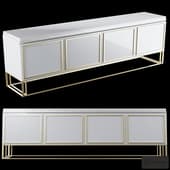 Homary Medally Modern White TV Stand
