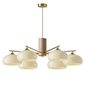 Nova Elliptical Persimmon Chandelier 6 heads