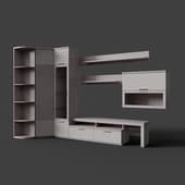 Комплект для гостиной Rimini белый, угловой, с местом под ТВ (9), 217,8 см