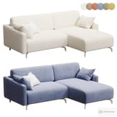 Corner Sofa Lieri Velvet Beige