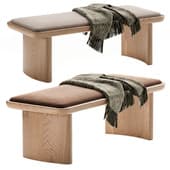 Banc En Chene Avec Assise Rembourree 