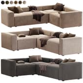 sofa rinconero blok 4 plazas de chenilla beige