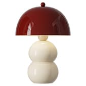 Burenze Hamilton Burgundy Cream Base Table Lamp