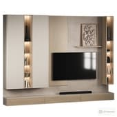 TV wall 03/ ТВ стенка с декором