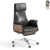 Back Adjustable Swivel Black Executive Chair