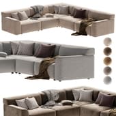 Morell 5 Piece Upholstered Reversible L Sectional