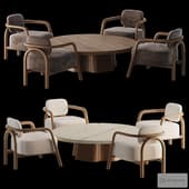 Melqui beige & Kyoto Round dining set 015