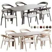 Lunara Dining Table and Merrett Dining Chair