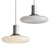 White Glass Chrome Pendant Lamp