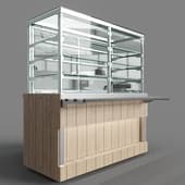 Витрина нейтральная с дверками раздачи (3 полки) RC22 AN Capital