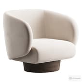 TOV Furniture Presley Cream Velvet Swivel Accent Chair