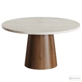 Jagger Dining Table Marble Top with Wood Base