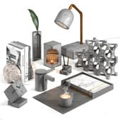 Brutalist decorative table set 1