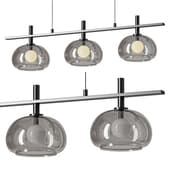 Aromas del Campo Cloud Linear Metal and Glass Pendant Light