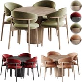 Round Dining table,Стул Феррара,Обеденный стол Мон круглый